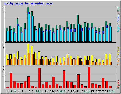 Daily usage for November 2024
