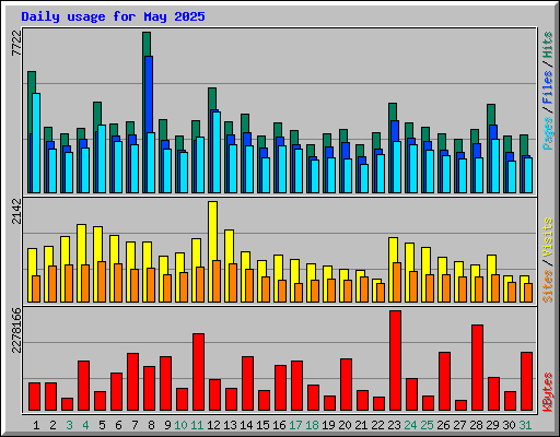 Daily usage for May 2025