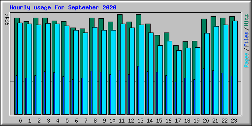 Hourly usage for September 2020
