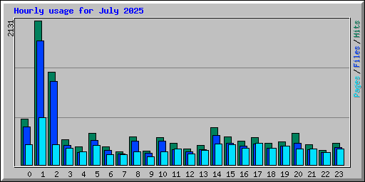 Hourly usage for July 2025